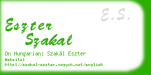 eszter szakal business card